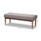 Baxton Studio Arvid Mid-Century Gray Upholstered Wood Dining Bench 155-9308 - alternate 4